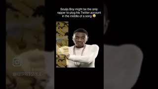 Soulja boy plugs his twitter mid song #rap #souljaboy #hiphop