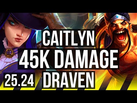CAITLYN & Seraphine vs DRAVEN & Leona (ADC) | Good KDA: 16/1/9, 45K damage | EUW Master | 25.24