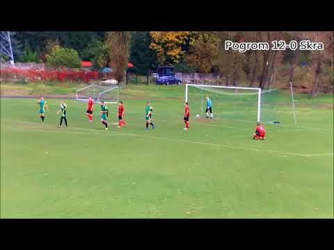 Pogrom Luboń 23-0 Skra Wielkopolska Otusz 15.10.17 skrót