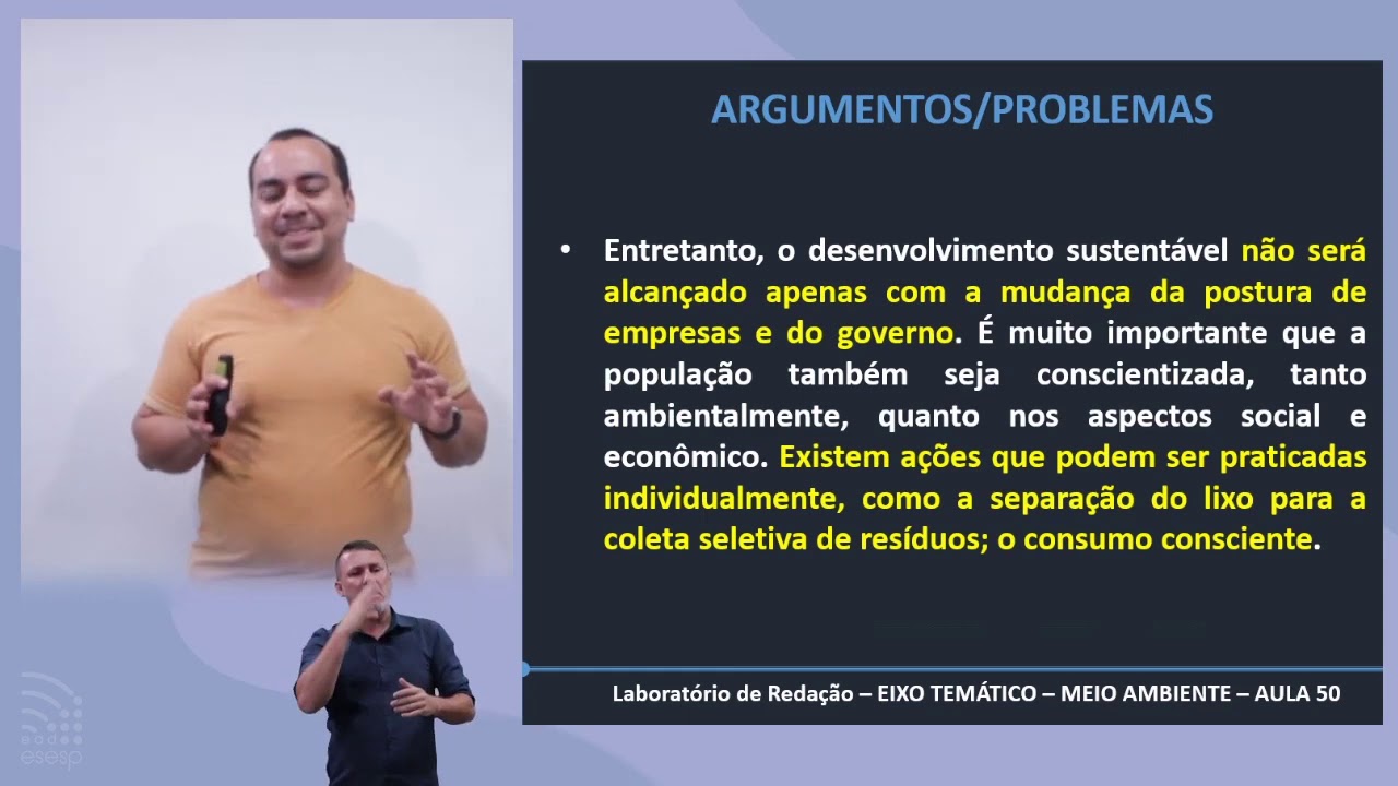 Redação - Aula 50: A importância do desenvolvimento sustentável no Brasil