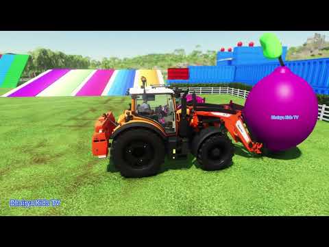 Learn to Load and Transport Giant Lemons with Nissan Trucks | Dhairya Kids TV | FARMING SIMULATION
