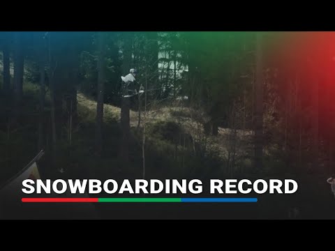 Snowboarder pulls off world first triple flip off a rail