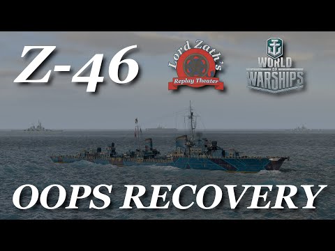Oops Recovery - Z-46 Tier 9 German DD Atlantic North Spawn World of Warships