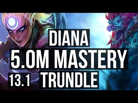DIANA vs TRUNDLE (JNG) | 5.0M mastery, 700+ games, 11/4/18 | EUW Diamond | 13.1