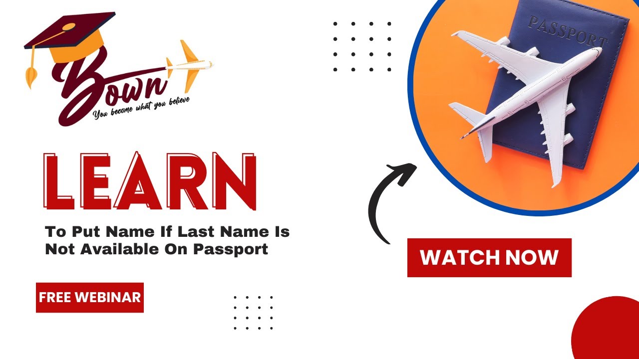 How to put name if last name not available on passport