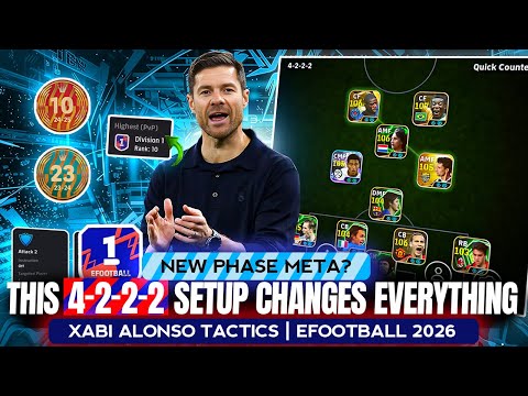 New Phase Meta? This 4-2-2-2 Setup BREAKS eFootball After Update 5.3 🧠🔥 | Xabi Alonso Tactics