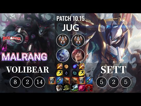 KT Malrang Volibear vs Sett Jungle - KR Patch 10.15