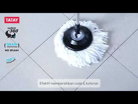 Gambar Tatay Set Alat Pel Putar Dengan Ember & Refill - Abu Abu