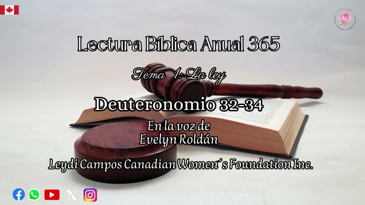 MR Lectura Bíblica Anual 365 | Tema 1: La Ley | Deuteronomio 32-34 | Día 360 | Lunes