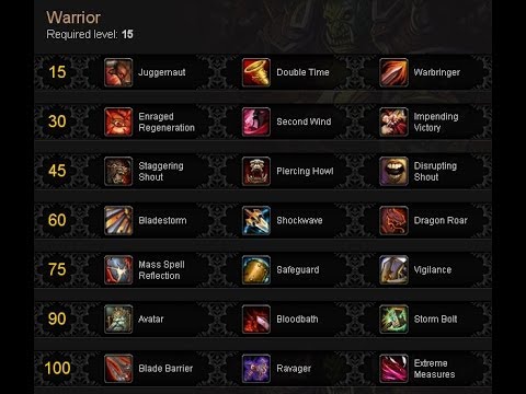 Warlords of Draenor - Warrior's Level 100 Talents : Blade Barrier , Ravager , Extreme Measures
