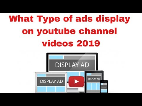 What Type of Earning ads display on youtube channel videos 2019