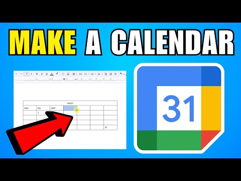 Calendar Template Google Docs