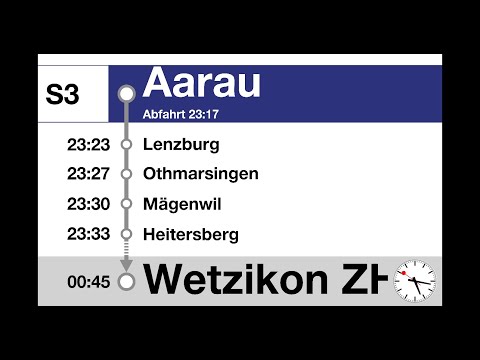 ZVV Ansagen, S3 (Aarau-Wetzikon ZH) Speziell
