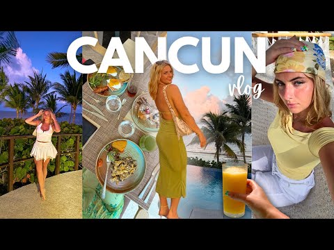 CANCUN TRAVEL VLOG | girls trip to Mexico | all inclusive resort + sunrise swims + nightlife