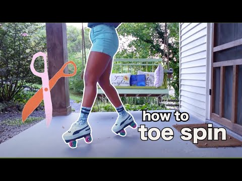 How to toe spin | beginner roller skate tutorial