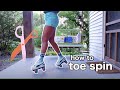 How To Toe Spin Beginner Roller Skate Tutorial