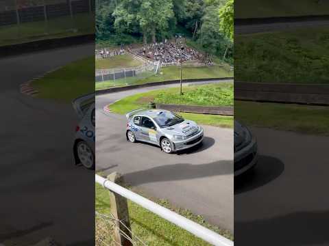 Peugeot 206 rally car at the uk’s oldest hill climb track | Shelsley Walsh classic nostalgia 2024