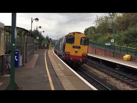 Drs class 20s 20303+20302 round the bend at Meadowhall hall with first RHTT off the year