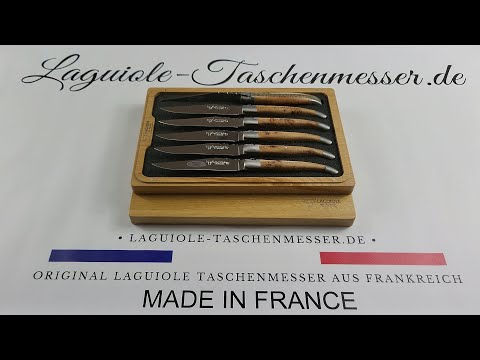 Laguiole en Aubrac Steakmesser set Doppelplatine - Wacholder