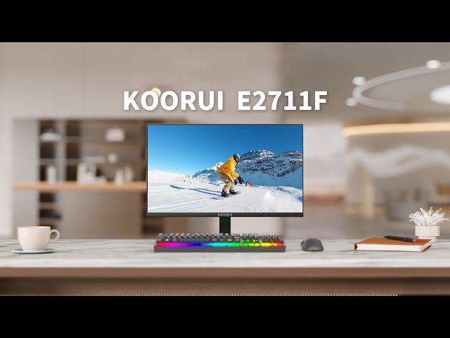 Vídeo relacionado con KOORUI E2711F 27" Full HD Monitor, Pantalla PC Ultra Fina y Ligera (100Hz, IPS, 5ms, 1080P, 99% SRGB, Eye Care, Adaptive Sync, Inclinación, HDMI 1.4, VGA, VESA 100x100mm)