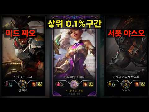 롤 상위 0.1% 근황: 미드 신 짜오와 서폿 야스오가 판치는 멸망한 생태계