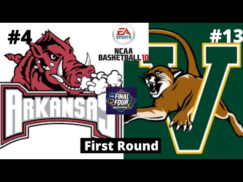 #4 Arkansas vs #13 Vermont - NCAA Basketball 10 Simulation!