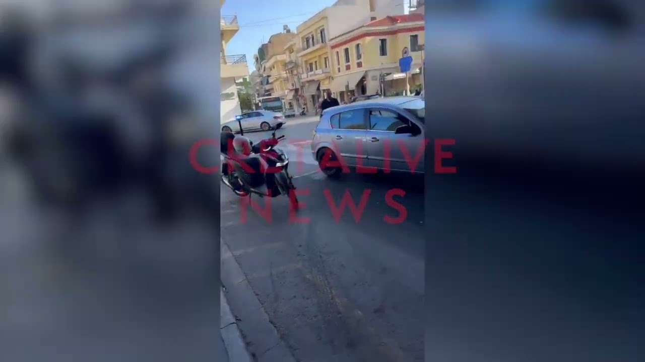 Ηράκλειο: Έπεσαν λάδια στην Καινούργια Πόρτα, δεν άργησε το… ατύχημα