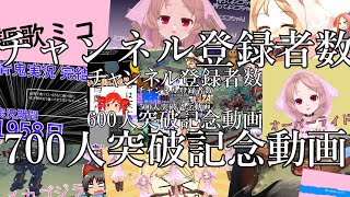 チャンネル登録者数700人突破記念動画