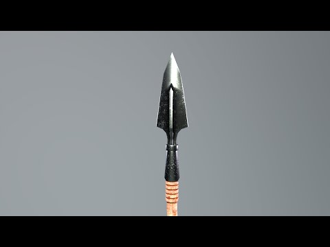 Texturing and Rendering Medieval Spear using RizomUV | Adobe Substance 3d Painter | Marmoset Toolbag