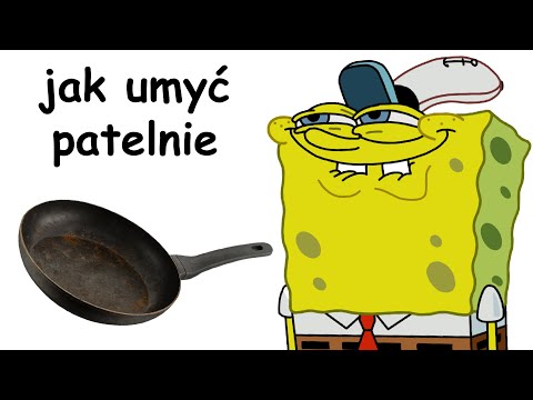 spongebob myje patelnie