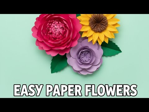 Easiest DIY Paper Flower Craft: How to Make Beautiful Flowers at Home in 5 Minutes| 