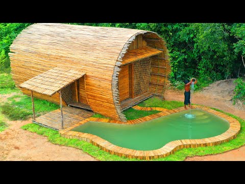 Building Jungle Villa and Swimming Pool With Décor Private Living Room
