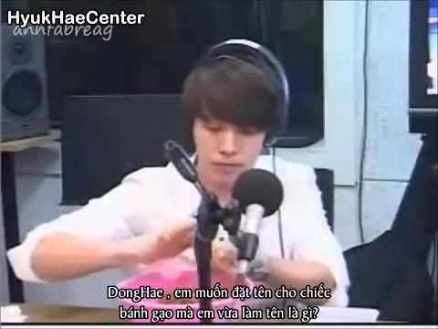 [Vietsub] 111221 Bánh gạo tình yêu đầu của DongHae là dành cho EunHyuk [HyukHaeCenter]