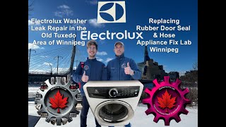 Washer leaking: Electrolux EFLS527UIWO door boot gasket and hose replacement verified fix