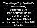 The Bitter End 60th Anniversary Concert Sunday September 26th, 7:30 PM