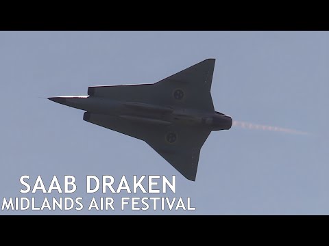 SwAFHF 🇸🇪 Saab J35J Draken - Midlands Air Festival 2023