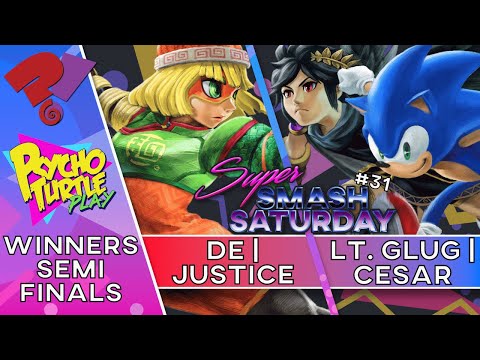 Super Smash Saturday #31 - Lt. Glug | Cesar vs De | Justice / Winners Semis