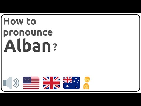 How to pronounce Alban in english?