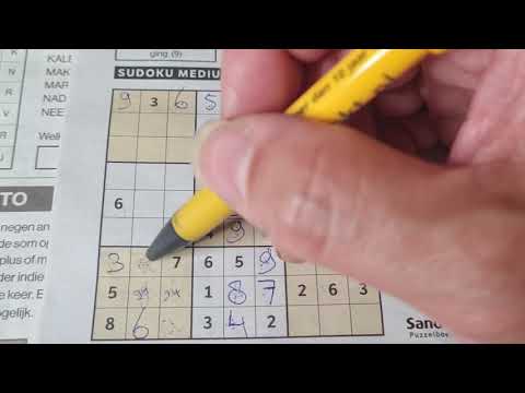 Again Our Daily Sudoku practice continues. (#2899) Medium Sudoku puzzle. 06-05-2021