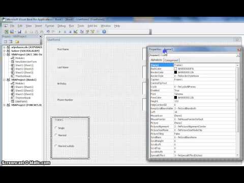 How to use a VBA User Form