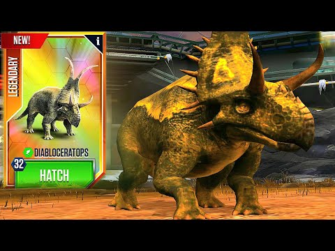 NEW LEGENDARY DIABLOCERETOPS MAX LEVEL 40 | JURASSIC WORLD THE GAME