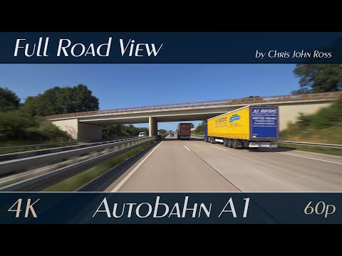 Autobahn (A1), Germany: RP Bakumer Wiesen - Vechta - Cloppenburg - 4K (2160p/60p) Ultra HD