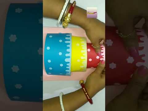 3D handmade cake birthday greeting card