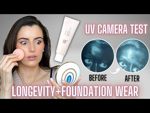 Beauty of Joseon Sun Relief Rice and Probiotics 6-Hour UV Camera Test and Foundation Wear Test!