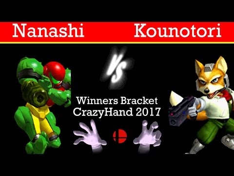 CrazyHand 2017 Winners Bracket - Nanashi(Samus) vs. Kounotori(Fox)