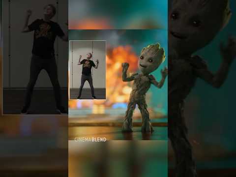 James Gunn dancing as Groot on the 'GOTG' sets over the years