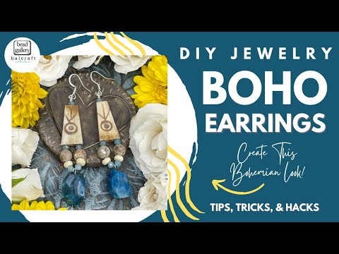 Wire Wrapped Boho Earrings! DIY Jewelry Making tips, tricks, and hacks! Beading Made Easy!