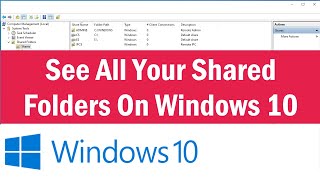 How To View All Network Shared Folders On Windows 10 | See Windows Shared Folders | Network Drives