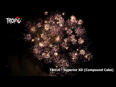 TB416 SUPERIOR XD (200 shots)  - TROPIC Fireworks, Fajerwerki, Feuerwerk, Vuurwerk, Feu d'artifice
