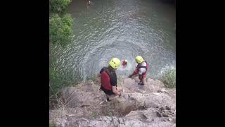 Đi nhảy th&aacute;c ngày c&ograve;n b&igrave;nh y&ecirc;n | Canyoning with cliff jumping in Dalat #Shorts